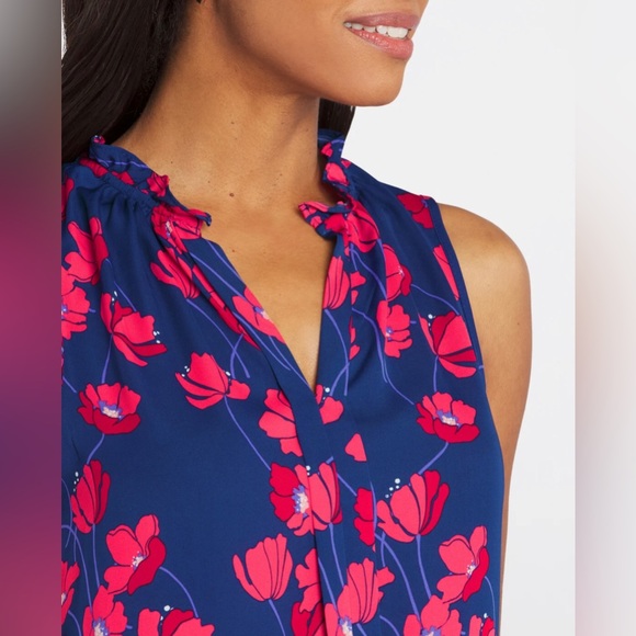 Stitch Fix 41 Hawthorn Orlee Mixed Material Sleeveless Top - Petite - Picture 4 of 9